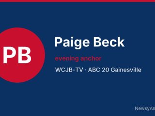 Paige Beck, evening anchor, WCJB-TV