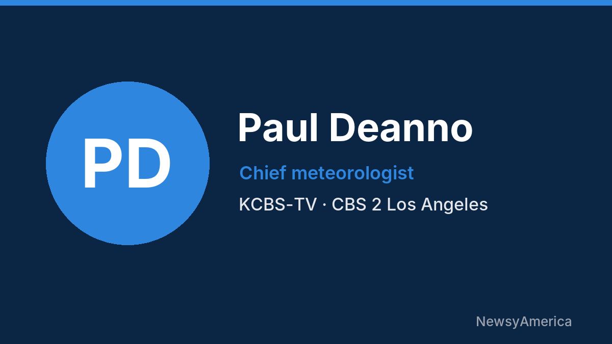 Paul Deanno – KCBS-TV, Los Angeles