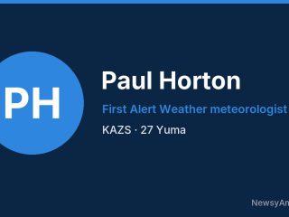 Paul Horton, First Alert Weather meteorologist, KAZS