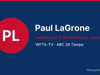 Paul LaGrone, weekday 5, 5:30 and 6 p.m. anchor, WFTS-TV