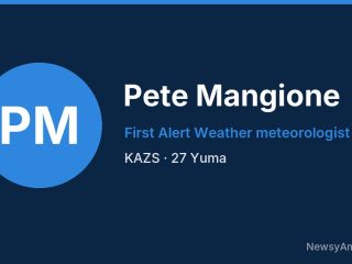 Pete Mangione, First Alert Weather meteorologist, KAZS