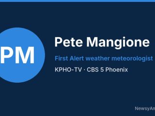 Pete Mangione, First Alert weather meteorologist, KPHO-TV