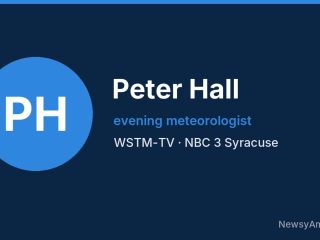 Peter Hall, evening meteorologist, WSTM-TV