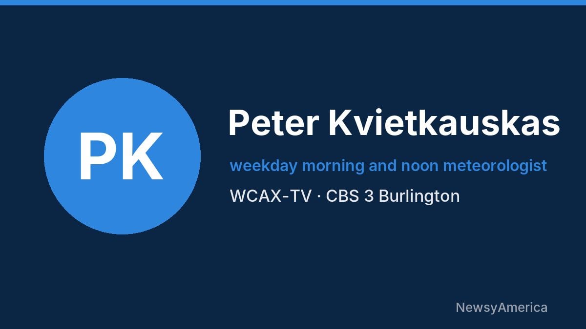 Peter Kvietkauskas – WCAX-TV, Burlington