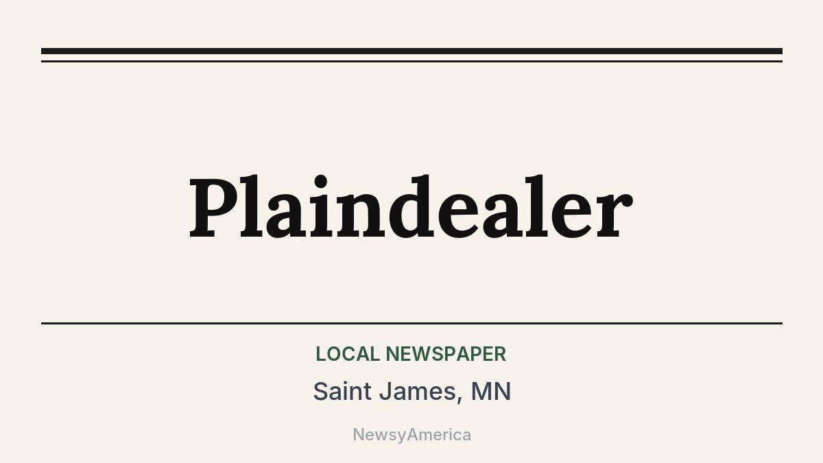 Plaindealer – Saint James, MN