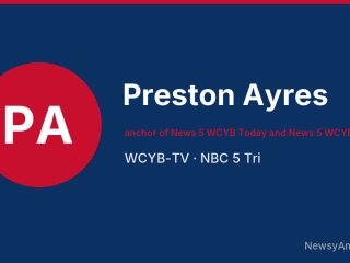 Preston Ayres, anchor of News 5 WCYB Today and News 5 WCYB at Noon, WCYB-TV