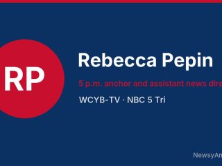 Rebecca Pepin, 5 p.m. anchor and assistant news director, WCYB-TV