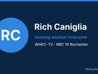 Rich Caniglia, morning weather forecaster, WHEC-TV