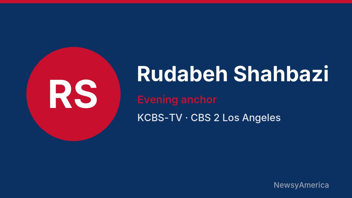 Rudabeh Shahbazi – KCBS-TV, Los Angeles