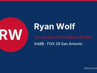 Ryan Wolf, co-anchor of Fox News at Nine, KABB