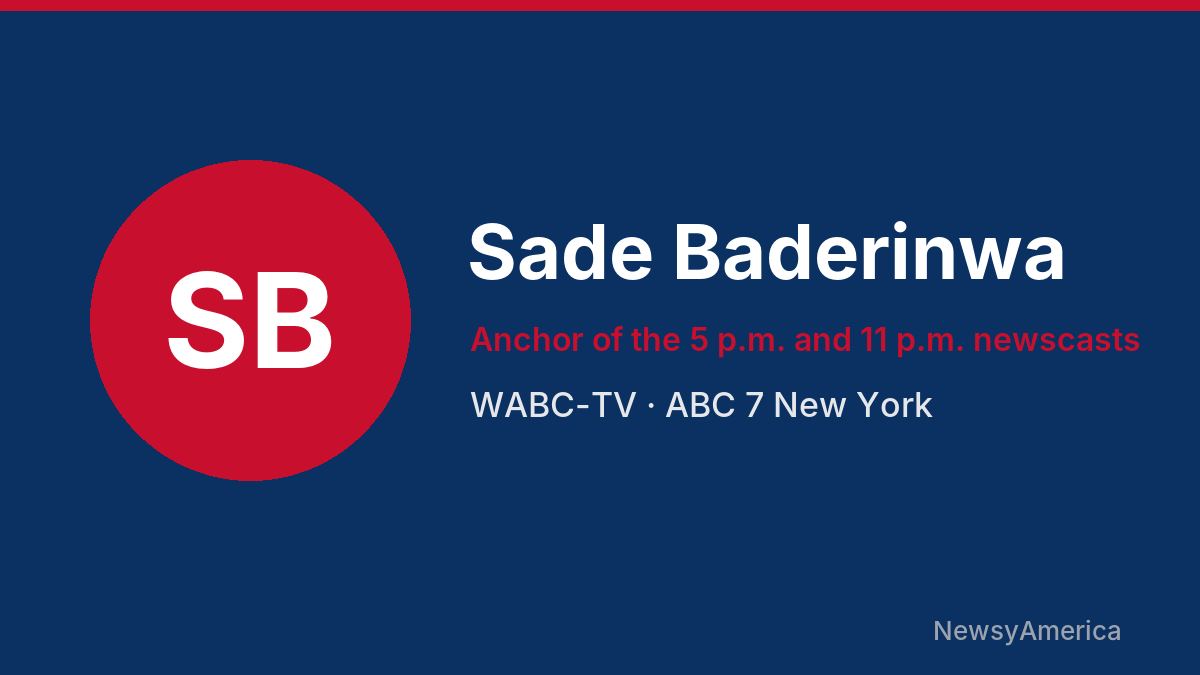 Sade Baderinwa – WABC-TV, New York