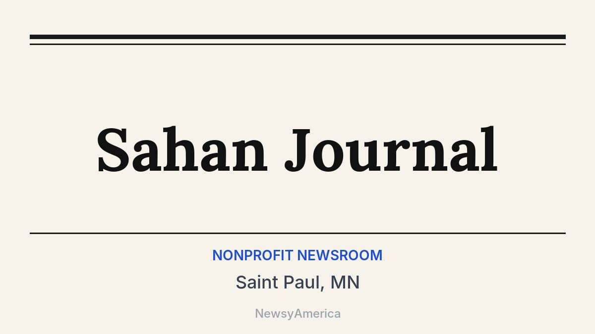 Sahan Journal – Saint Paul, MN