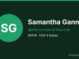 Samantha Gannon, Sports co-host of Free 4 All, KDFW