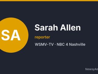 Sarah Allen, reporter, WSMV-TV