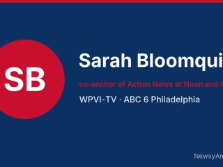 Sarah Bloomquist, co-anchor of Action News at Noon and 4 p.m., WPVI-TV