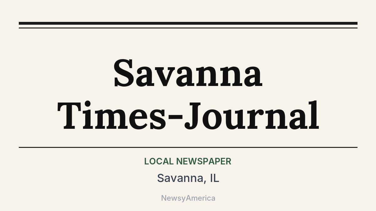 Savanna Times-Journal – Savanna, IL