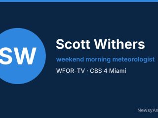 Scott Withers, weekend morning meteorologist, WFOR-TV