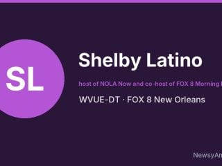 Shelby Latino, host of NOLA Now and co-host of FOX 8 Morning Edition, WVUE-DT