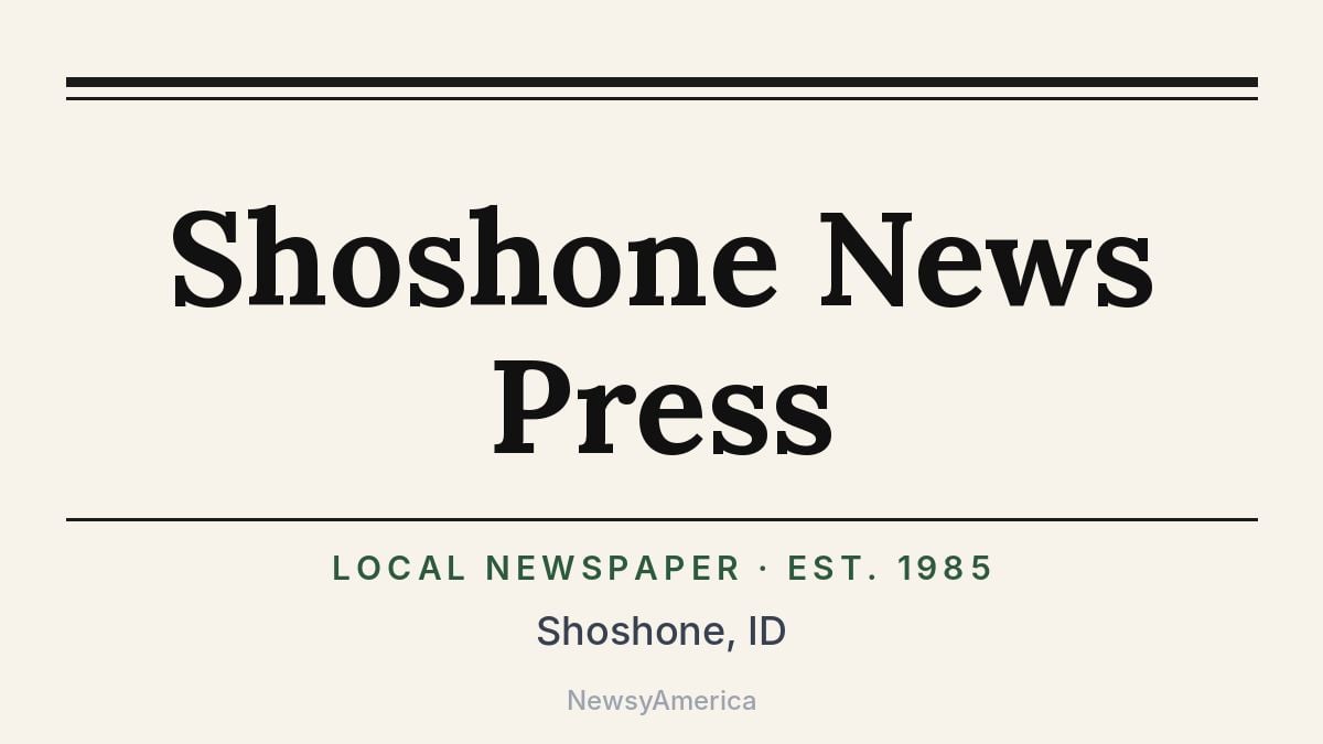 Shoshone News Press – Idaho