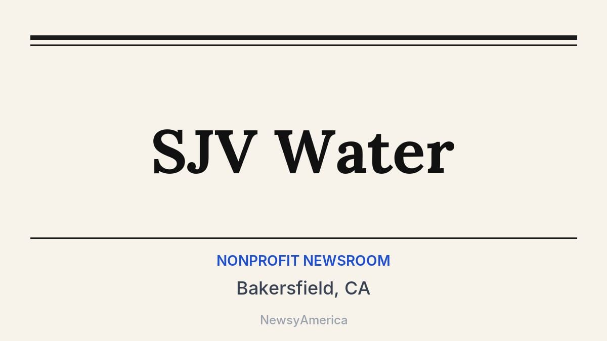 SJV Water – Bakersfield, CA