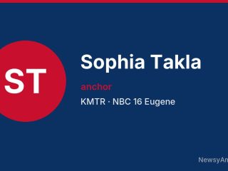Sophia Takla, anchor, KMTR