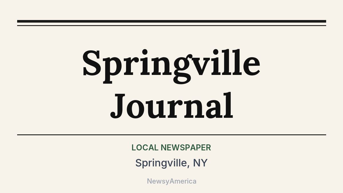 Springville Journal – Springville, NY