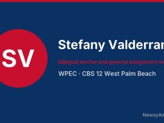 Stefany Valderrama, bilingual anchor and general assignment reporter, WPEC