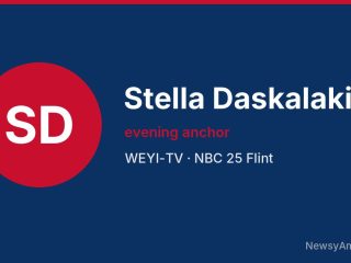 Stella Daskalakis, evening anchor, WEYI-TV