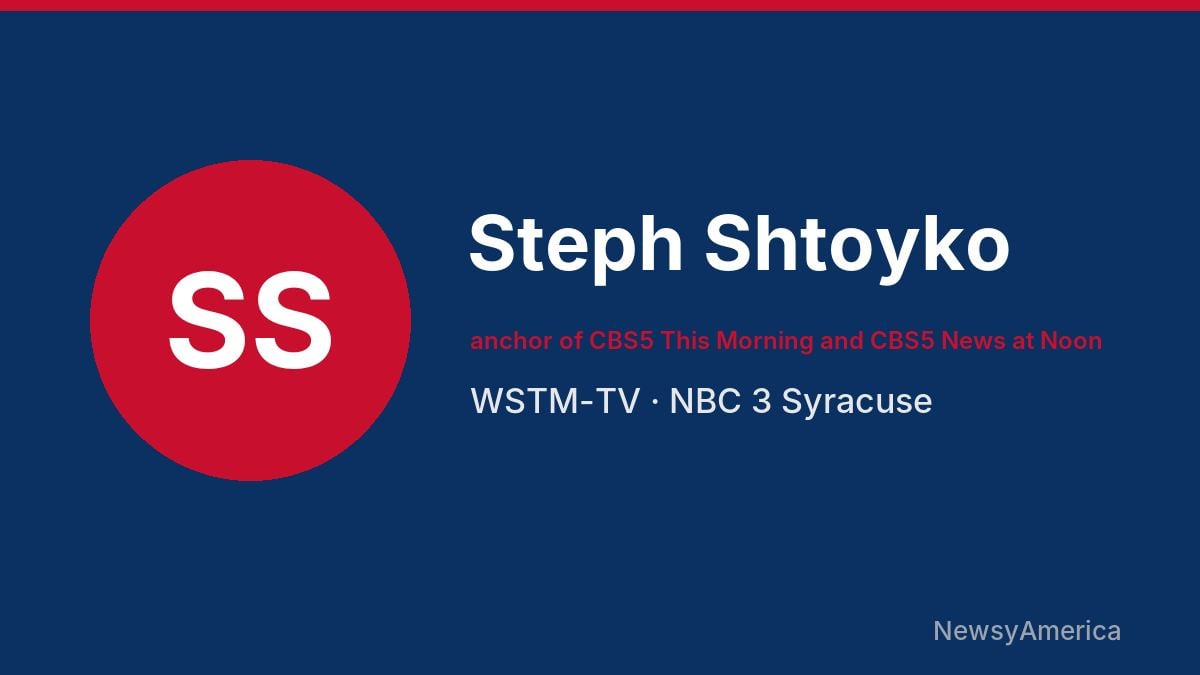Steph Shtoyko – WSTM-TV, Syracuse