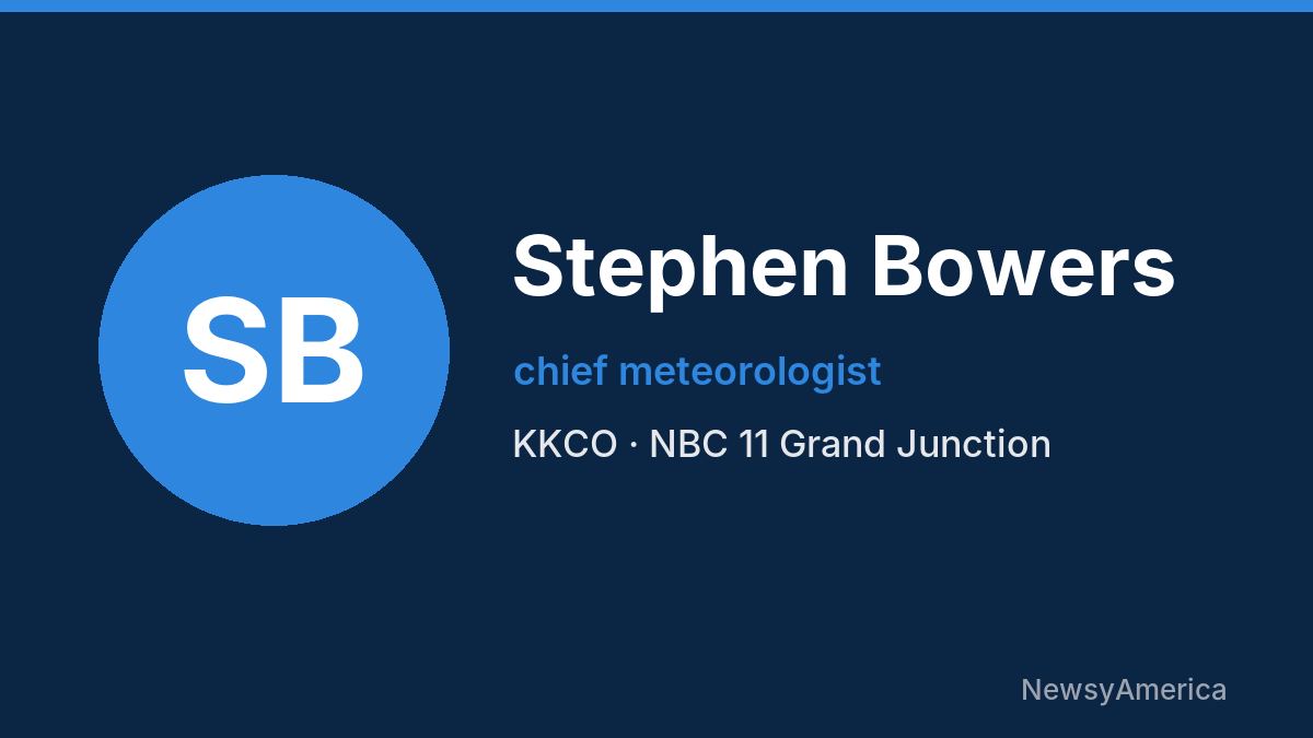 Stephen Bowers – KKCO, Grand Junction