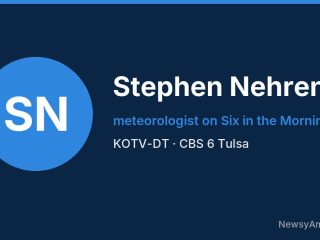 Stephen Nehrenz, meteorologist on Six in the Morning, KOTV-DT