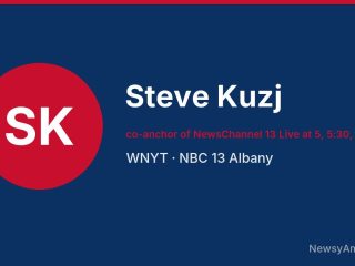 Steve Kuzj, co-anchor of NewsChannel 13 Live at 5, 5:30, 9 and 11, WNYT