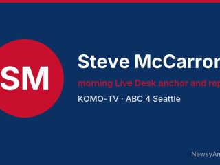 Steve McCarron, morning Live Desk anchor and reporter, KOMO-TV