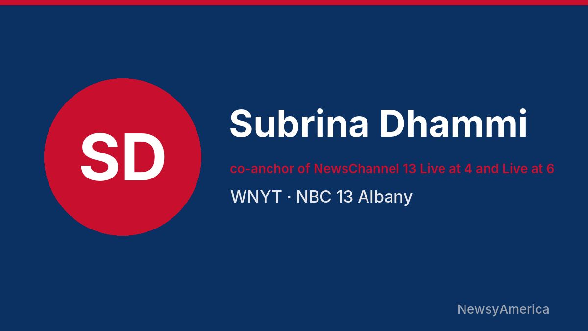 Subrina Dhammi – WNYT, Albany