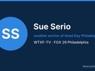 Sue Serio, weather anchor of Good Day Philadelphia, WTXF-TV