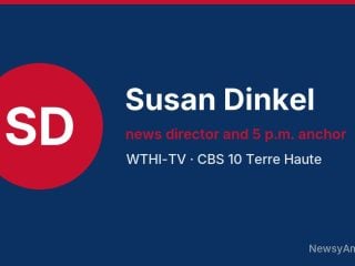 Susan Dinkel, news director and 5 p.m. anchor, WTHI-TV