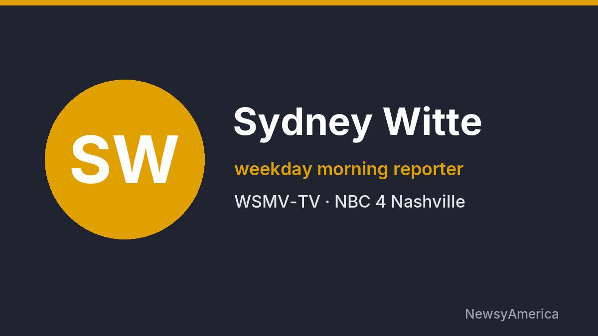 Sydney Witte – WSMV-TV, Nashville