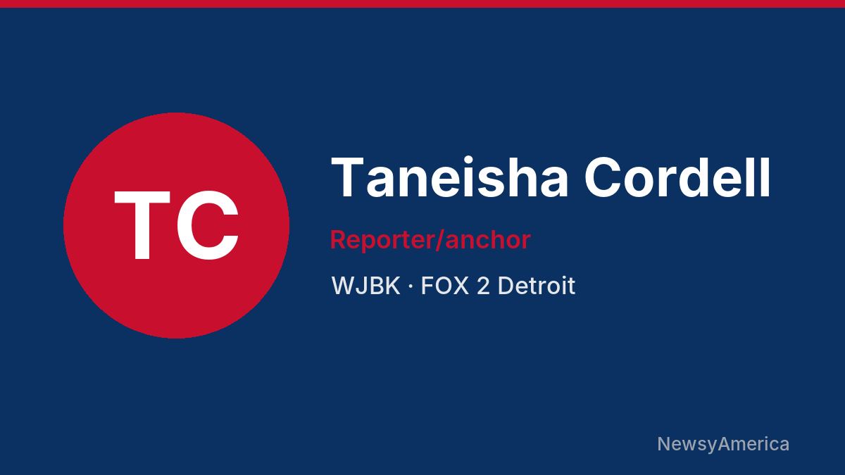 Taneisha Cordell – WJBK, Detroit