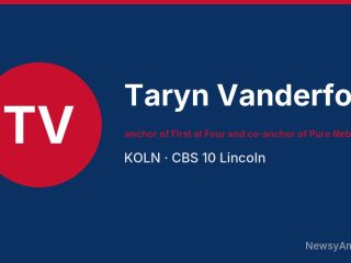 Taryn Vanderford, anchor of First at Four and co-anchor of Pure Nebraska, KOLN
