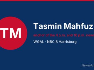 Tasmin Mahfuz, anchor of the 4 p.m. and 10 p.m. newscasts, WGAL