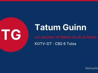 Tatum Guinn, co-anchor of News On 6 at Noon, KOTV-DT