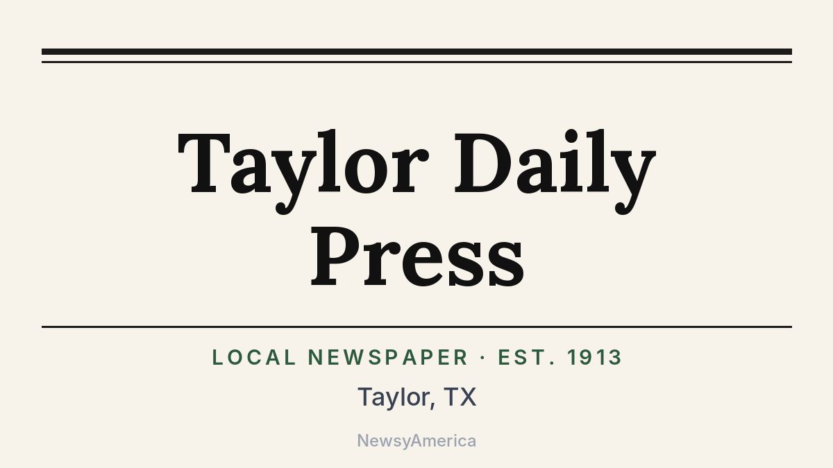 Taylor Daily Press – Texas