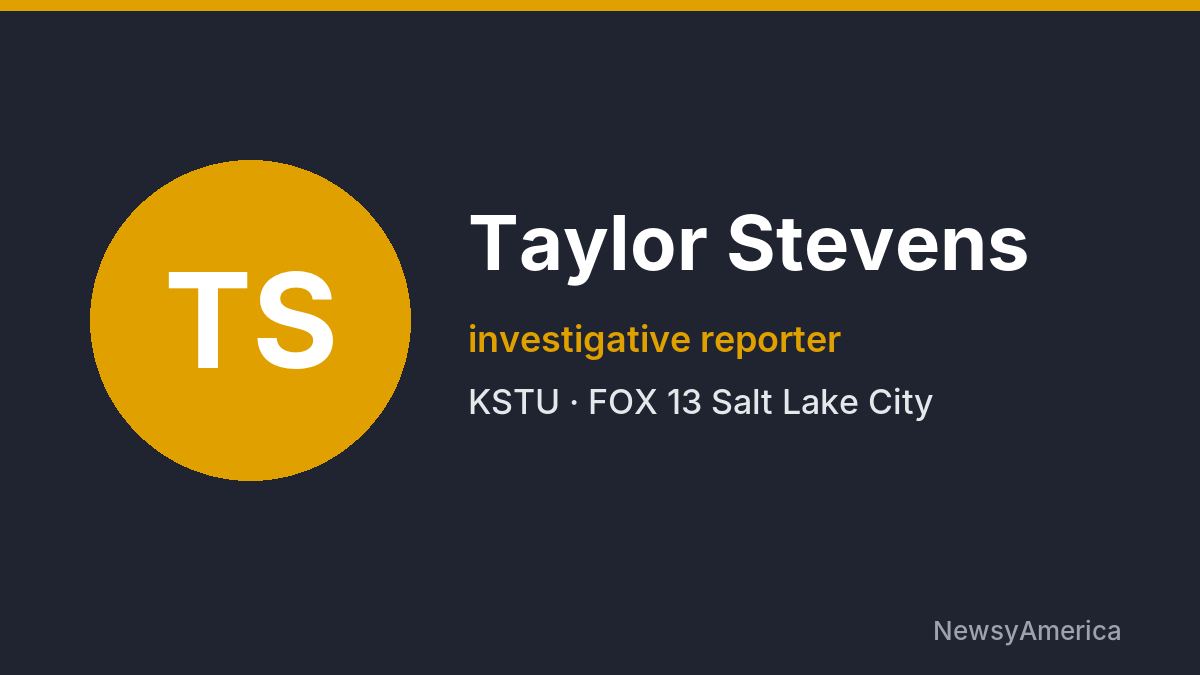 Taylor Stevens – KSTU, Salt Lake City