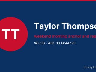 Taylor Thompson, weekend morning anchor and reporter, WLOS