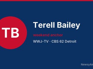 Terell Bailey, weekend anchor, WWJ-TV
