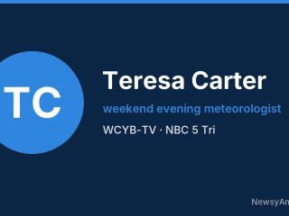 Teresa Carter, weekend evening meteorologist, WCYB-TV