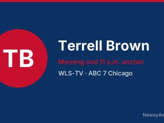 Terrell Brown, Morning and 11 a.m. anchor, WLS-TV
