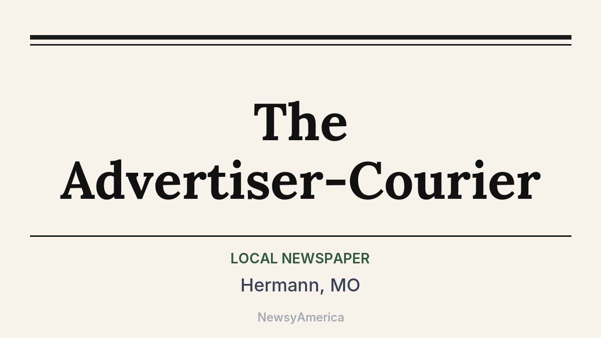 The Advertiser-Courier – Hermann, MO