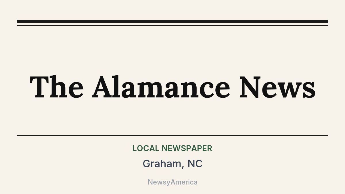 The Alamance News – Graham, NC
