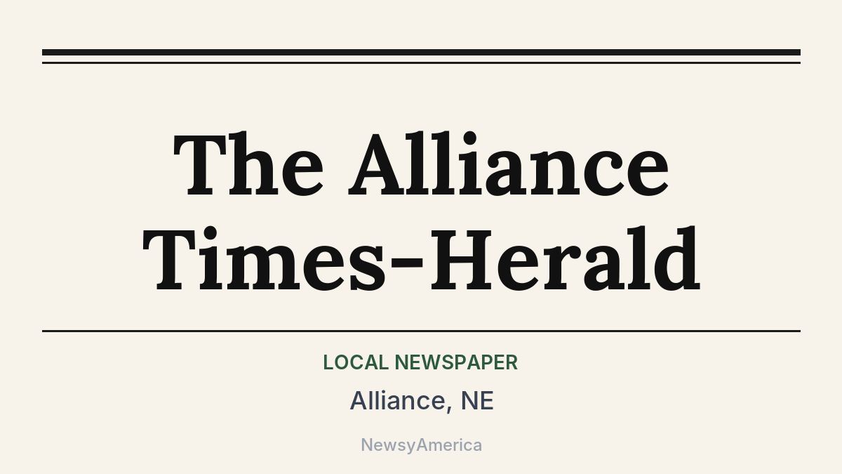 The Alliance Times-Herald – Alliance, NE
